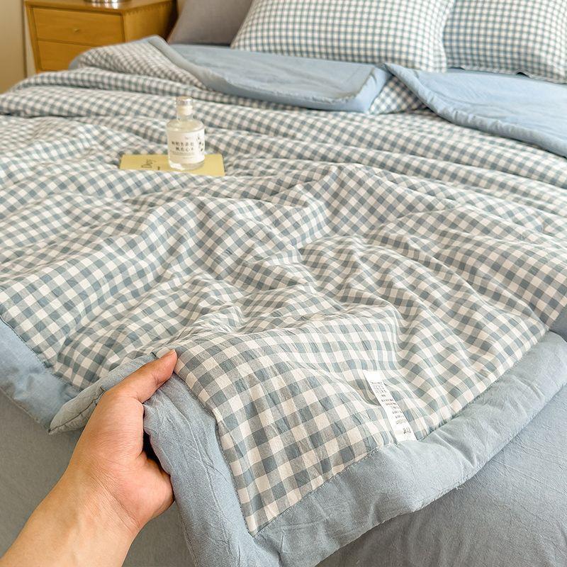 Skincare Polishing Summer Cool Quilt Student Dormitory Water Wash Cotton Single Person Summer Quilt Air Conditioning Quilt Summer Thin Quilt