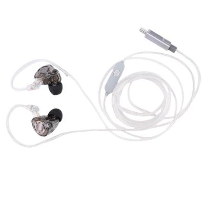 USB C Gaming Earbuds with Detachable 2Pin Cable HiFi Wired Earphones Built In Microphone and Sound Card