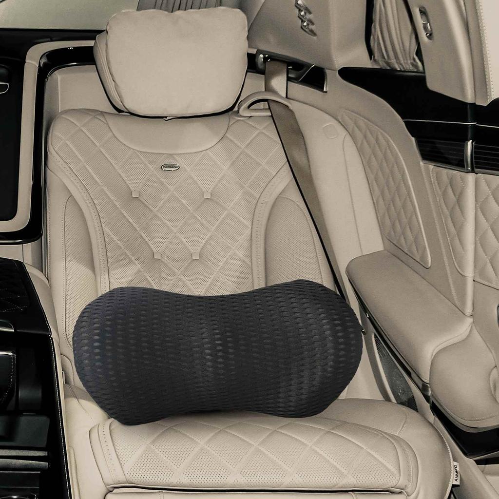 Back Cushion Black Memory Foam 46 x 24 x 11 cm