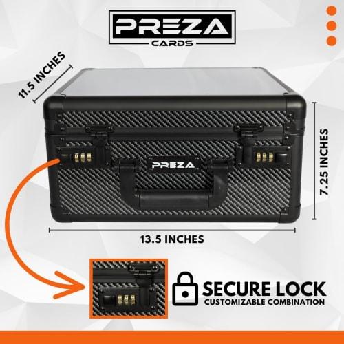 PREZA Grade Card Storage Box - Premium Trading Card Case for Grade Sports and TGC Collections - Carbon Fiber Slab Case Storage (Large)