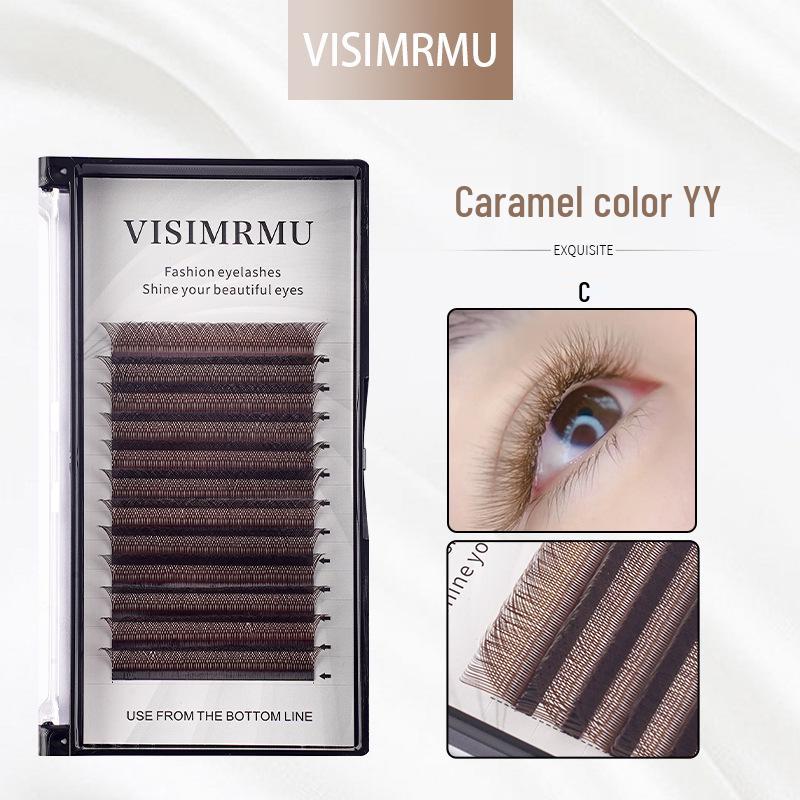 Natural Thick YY Eyelash Extensions - Large Capacity, Non-Scattered, Three-Leaf/Four-Leaf Design