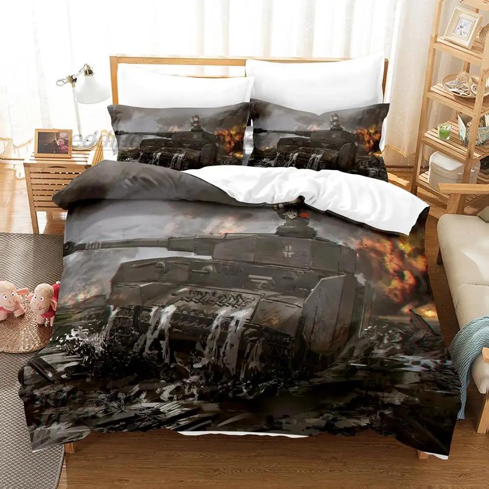 World Of Tanks Bedding Set Single Twin Full Queen King Size Bed Set Aldult Boys Bedroom Duvetcover Sets 3D Print Bed Sheet Set