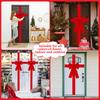 Christmas Cabinet Door Ribbon Bow Large Velvet Christmas Wreath Bow For Christmas Front Door Cabinet Home Decoration,Red