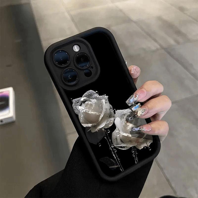 

Rose Water Drop Phone Case for Apple iPhone 15Plus/16ProMax/XS - Drop-Proof, Soft, Niche Design. iPhone 14 Plus