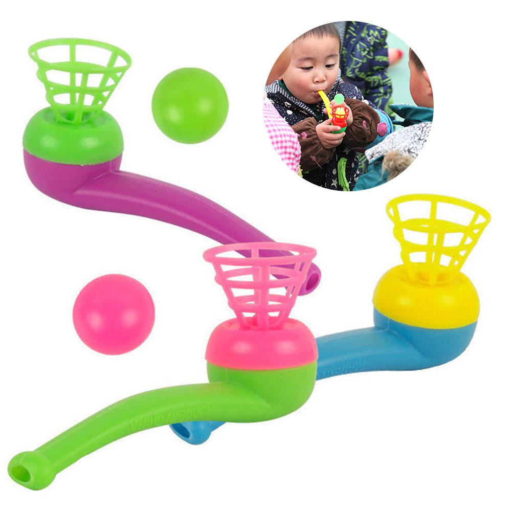 4PCS Fun Magic Blowing Pipe Floating Ball Game Kids Birthday Party Favors Keepsakes Carnival Christmas Party Prizes
