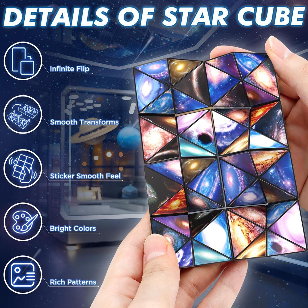 Star Cube Magic Cube Set, 2-in-1, Yoshimoto Cube, for Kids and Adults, Boys and Girls, Ages 8-12