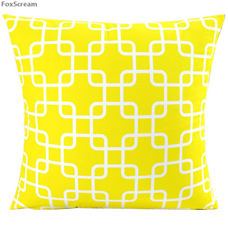 Nordic Style Decorative Pillows Cushion Yellow Gray Geometric Cases Cover Home Decor Black White