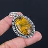 925 Silver Oval Tiger Eye Stone Elegant Bezel Ethnic Unique Birthday New Pendant