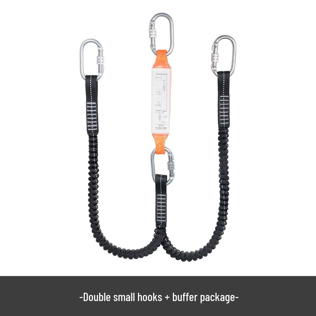High-Altitude Safety Belt with Single/Double Hook Elastic Rope for Fall Protection