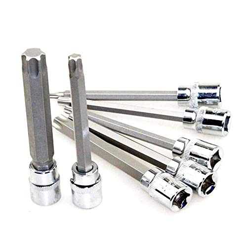 [SCGEHA] Torx-Steckschlüsselsatz, 3/8 Zoll, 7-teiliges Set, Torx-Schlüssel