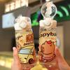 1 Piece Cartoon Capibala Cup With Straws Leakproof Water Bottle 400/750Ml Kids Water Sippy Cup Children'S Plastic Water Cup