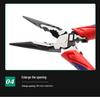 Industrial Grade Multi-Function Needle-Nose Pliers with Wire Cutters, Diagonal Cutters, and Hammer