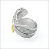 Artemis Classic Icarus Feather Size 15 Silver Brand Silver 925 Sterling Silver Ring, (ac-acr0249), Men's Accessory, Jewelry, Ring,