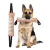 Dog Molar Toy with 2 Handles Tossing Teething Game Toy Reflective Pillow