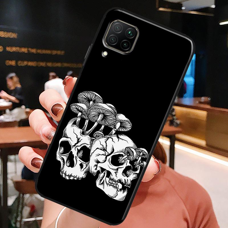 Skull Gothic Creepy Pastel Goth For Huawei Honor X8a X7a X9a X8 50 70 90 Lite Magic5 Pro P20 P30 P40 P50 P60 Nova 9 5T Case