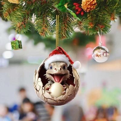 Dinosaurier Baby Eier Weihnachtsbaum Anhänger Ornamente Weihnachtsanänger X3UC