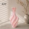 Charmante Heimdekorationsvase 3D-gedruckte Vase, Verdrehtes Wirbeldesign, Minimalistischer Tisch-Pflanztopf zur Stressbewältigung, Hydroponische Blume für Wohnzimmer