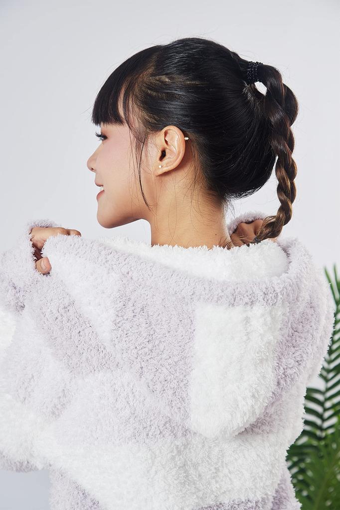 JADEPLUM Pajama Fluffy and Perfect for and Perfect for Loungewear and Christmas Gifts Purple Women's Set, Soft, Spring, Autumn, Winter, (3 Colors)