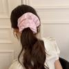 New cute high-end large intestine hair band Korean striped fluffy hair band does not hurt rope large fat intestine ring female