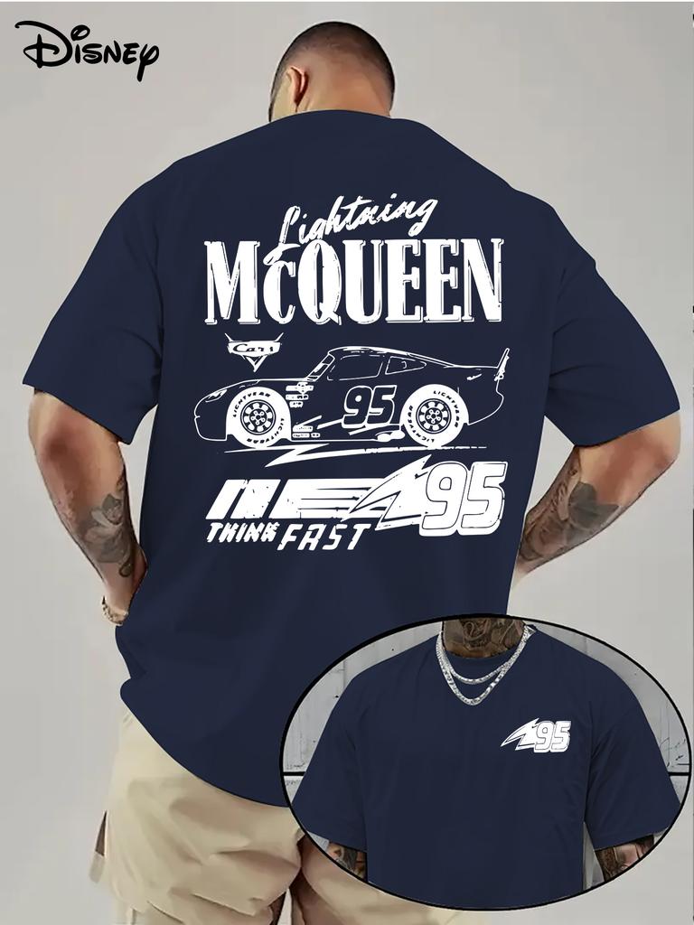 Lightning McQueen Printed T-shirt 2026 Men's and Women's Summer New Harajuku Large Loose Casual Short Sleeve Top