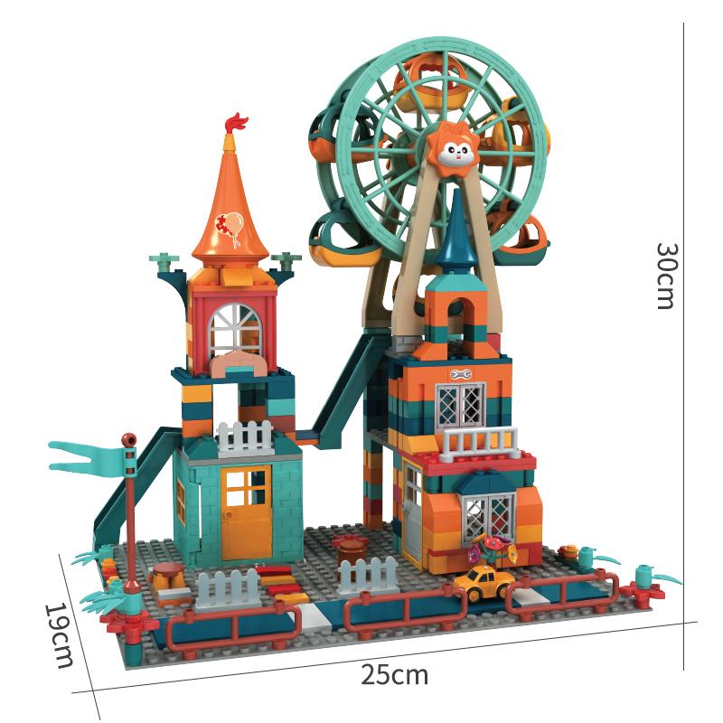 Marble Run Architecture Castle Building Blocks Car Action Figures Friends Children Educational Toys for Boys Christmas