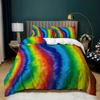 Personalized Dirty Rainbow Bed Three-piece Digital Printing Kit