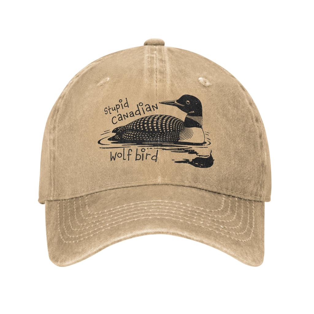 Heated Rivalry Loon Quote Baseball Caps Unisex Distressed Cotton Sun Cap Stupid Canadian Wolf Bird Adjustable Fit Hats Cap