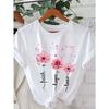 European Sizes Women's Casual Short Sleeve T-Shirt  Inspirational Print - Faith Hope Love Geometric Design, Soft Polyester, Relaxed Fit Round Neck