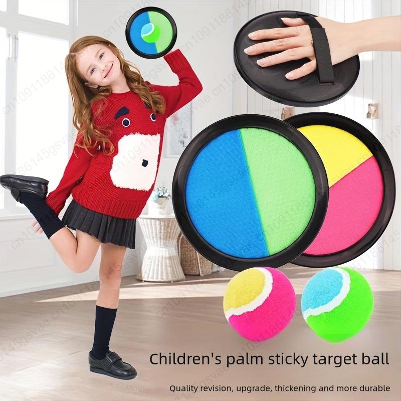 1Set Kids Sucker Sticky Ball Toy Outdoor Sports Catch Ball Game Set Throw And Catch Parent-Child Interactive Outdoor Toys