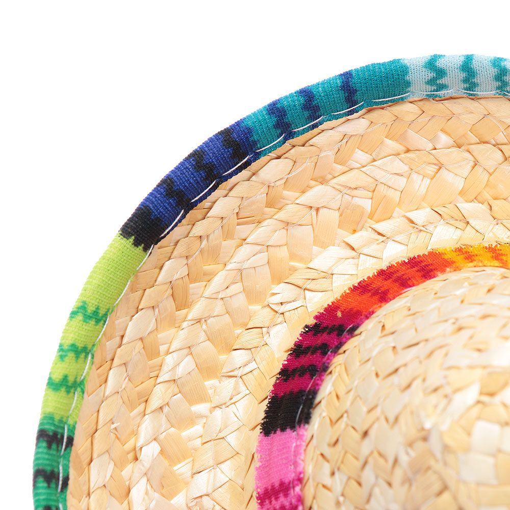Adjustable Costume Dog Supplies Pet Ornaments Mexican Straw Cap Sombrero Pet Straw Hat