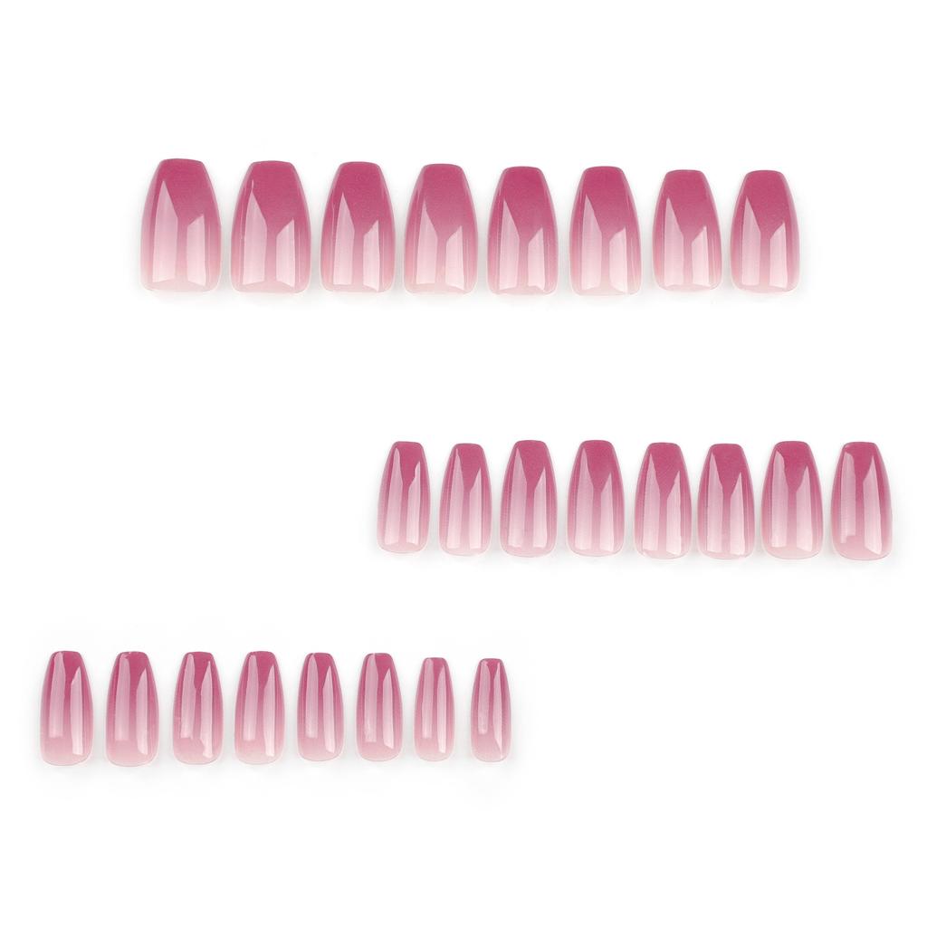 Estate Rosa Rosso Bianco Unghie Manicure Pellicola Ballerina Unghie Finte Cambiamento Graduale Pellicola per Unghie Unghie