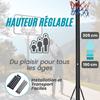 DEVESSPORT Panier de Basket - Réglable 1,90-3,05m - Base Mobile - Extérieur - Arceau Ø47cm