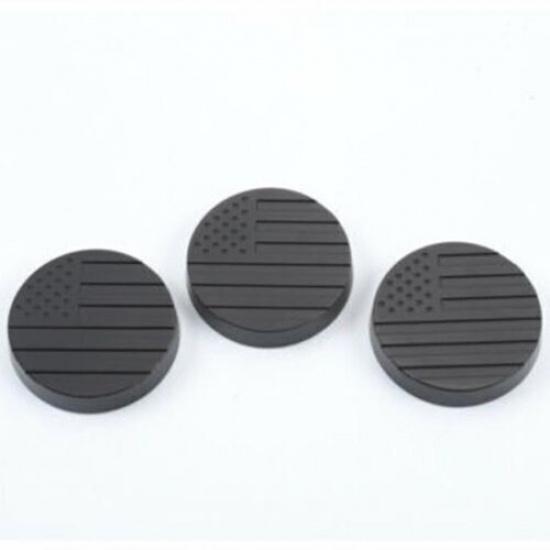 3PCS Matte Black Door Key Socket Cover For Jeep Wrangler TJ JK JL JT Gladiator