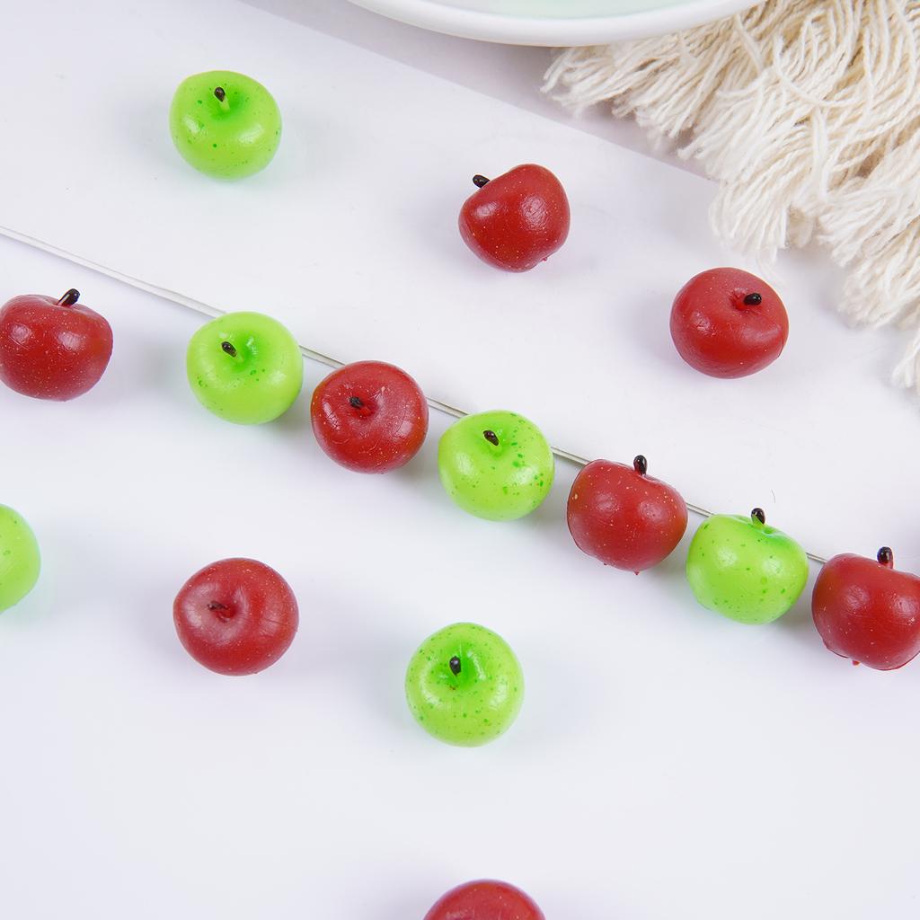 20PCS Mini Simulated Apple Fake Fruit Model Decoration Fruit Accessories Photography Props Handmade DIY Home Decoration