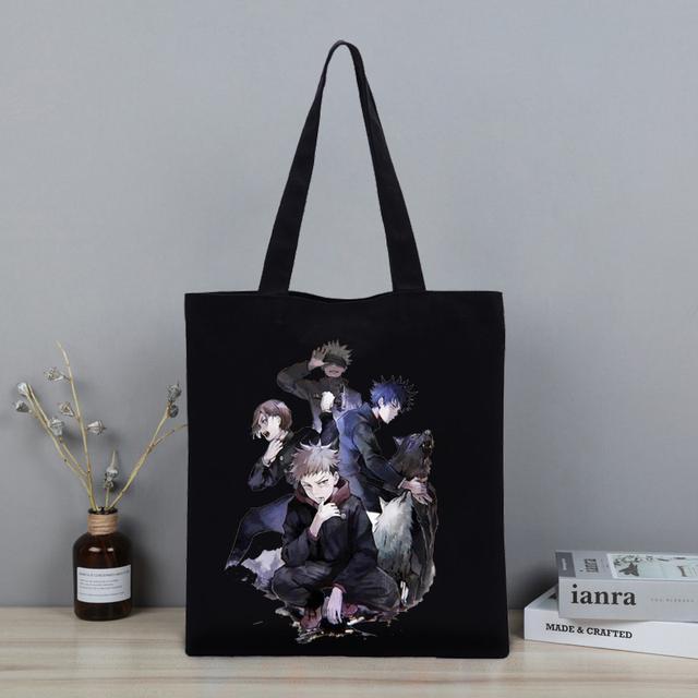 Jujutsu Kaisen Mönstertryck axelväska Dam 2021 Shopper Anime Clutchväska Damväskor Märke Y2k-väska Ulzzang Damväska