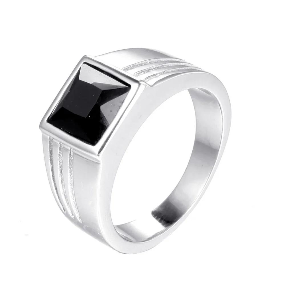 Personality High Quality Big Stone Rings for Men Women Punk Hip Hop 316L Stainless Steel Ring Fashion Jewelry Gifts Dropshipping