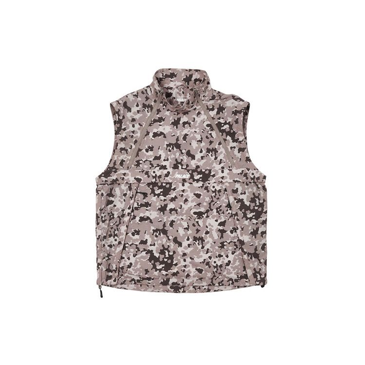 Palace Zip Off Gilet Jacket Urban Camo Unisex Outerwear Multi-Color P22JK078