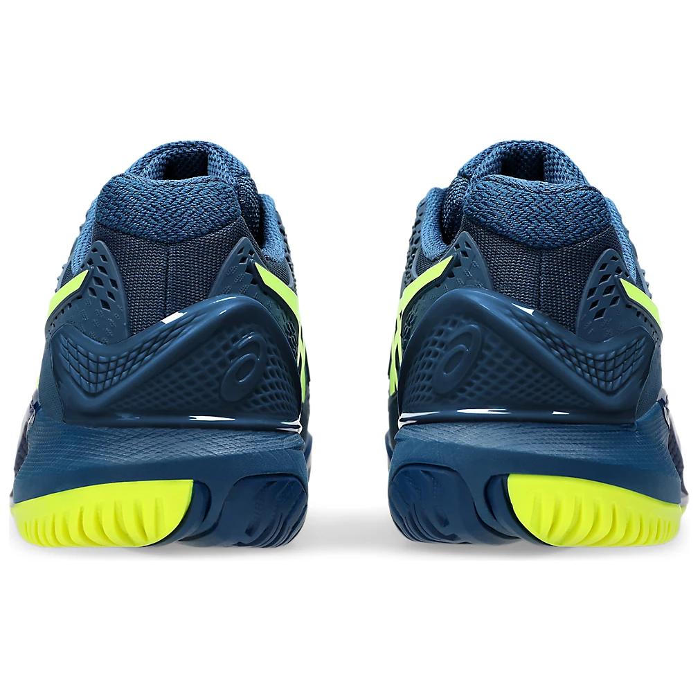 New Asics Gel Resolution 9 Anti Slip Wear Resistant Low Top Tennis Shoes Men's Blue Yellow 1041A376-404