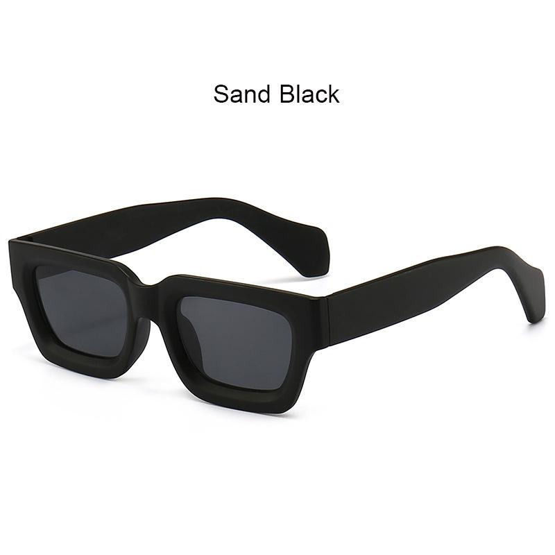 European American Woman Fashion Retro Square Sunglasses Male Punk Neutral Black Eyeglasses For Men Women Shade
