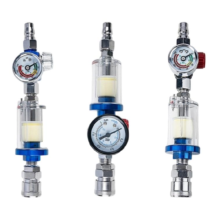 Pneumatic Tool Accessory Oil Water Separator Air Pressure Regulator Gauge Adjustable Flow Control Plastic Filter