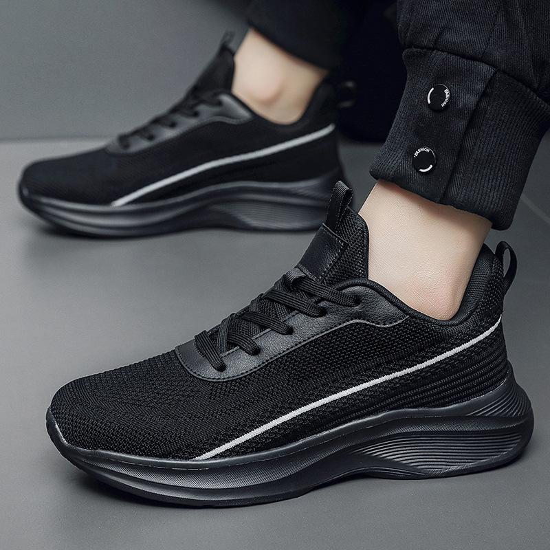 Spring and Summer Fly-woven Breathable Mesh Shoes Men's Extra Large Size 50 Men's Shoes Lightweight Soft Sole Casual Running Sports Shoes