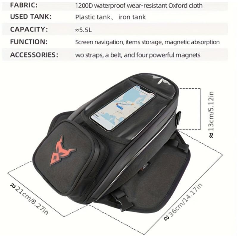 Waterproof Magnetic Motorcycle oil Fuel Tank Bag Navigation Universal Motorbike Riding Cycling Tool Backpack Portable