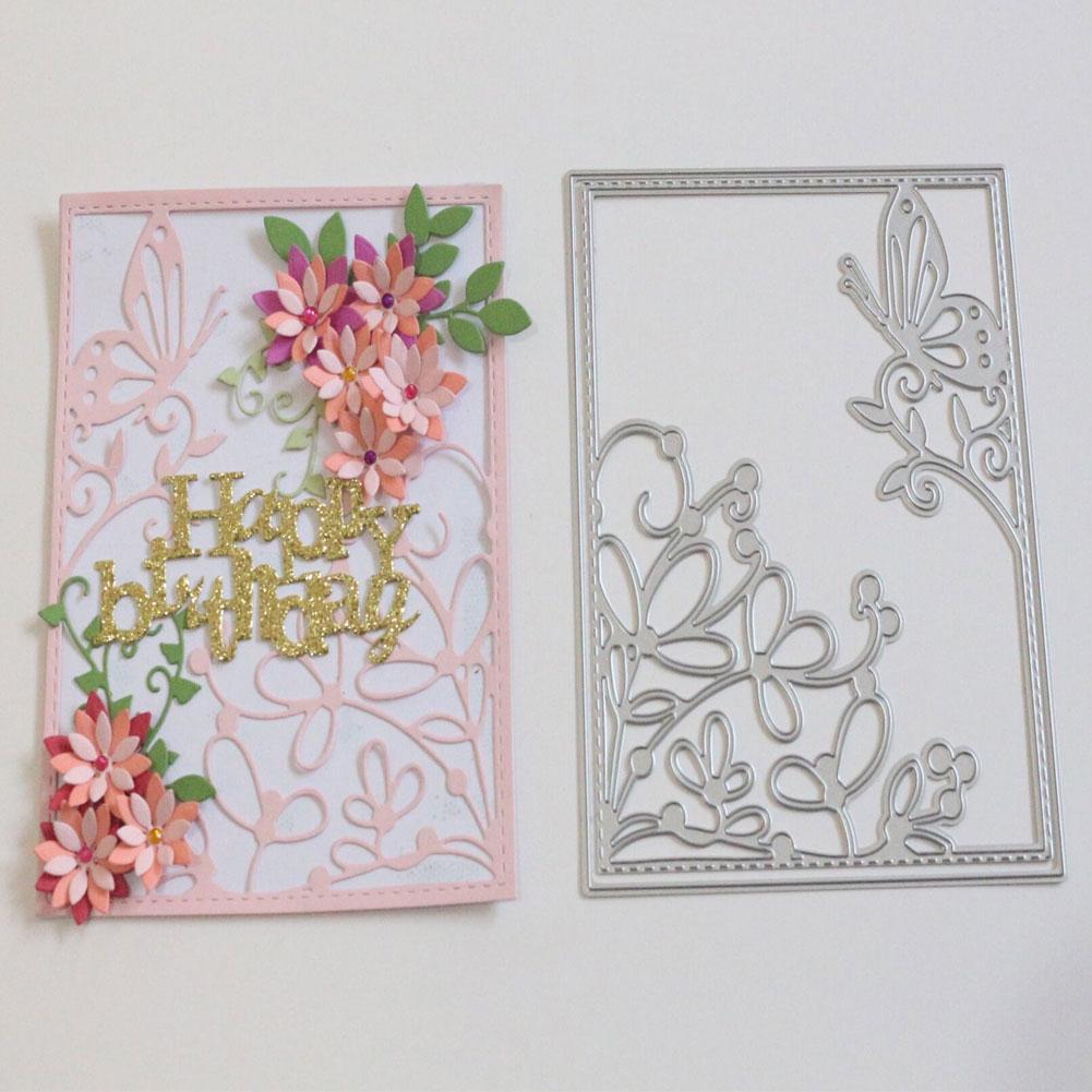 Butterfly Flower Metal Cutting Dies Stencil For DIY Scrapbooking Photo ...