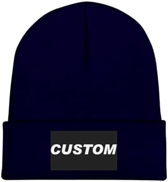 Custom Unisex Beanies with 3D Embroidery Personalized Logo Winter Hats-100% Acrylic Common Fabric