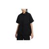 Colección de Ropa Deportiva Camisa de Manga Corta Suelta Lisa Tejida para Mujer Camisas Negro FB8293-010