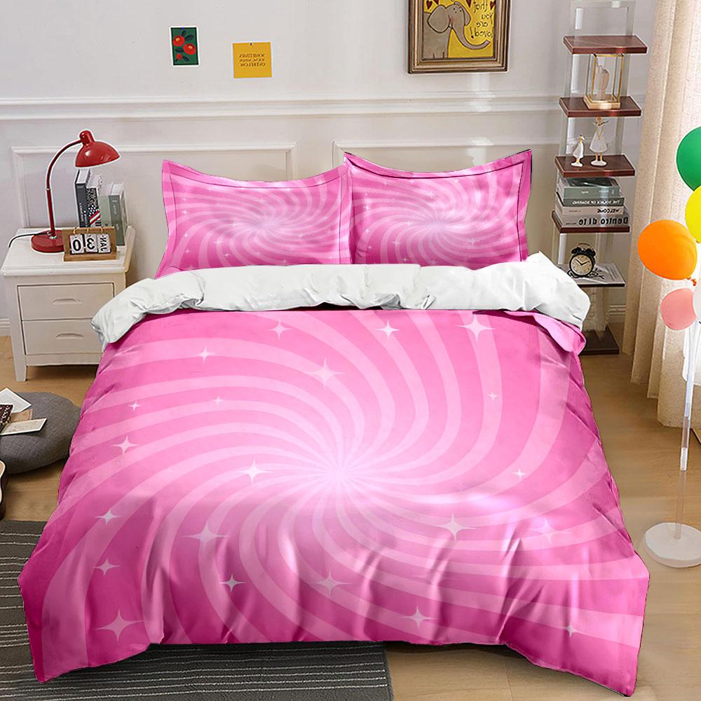 Pink Decorative Three-Piece Set Multiple Sizes Kid'S And Adults' Bedroom Exquisite 3Pc Bedding Set, Gift