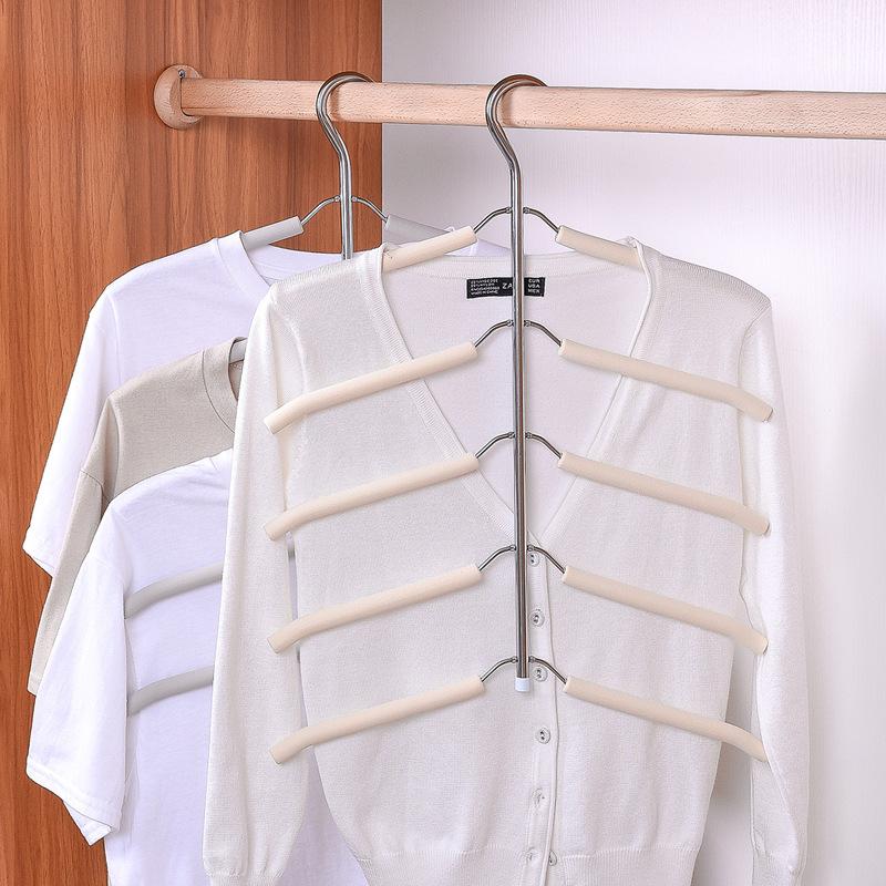 Multi-Layer Clothes Rack Metal Clothes Drying Rack Space Saving Wardrobe Storage Rack