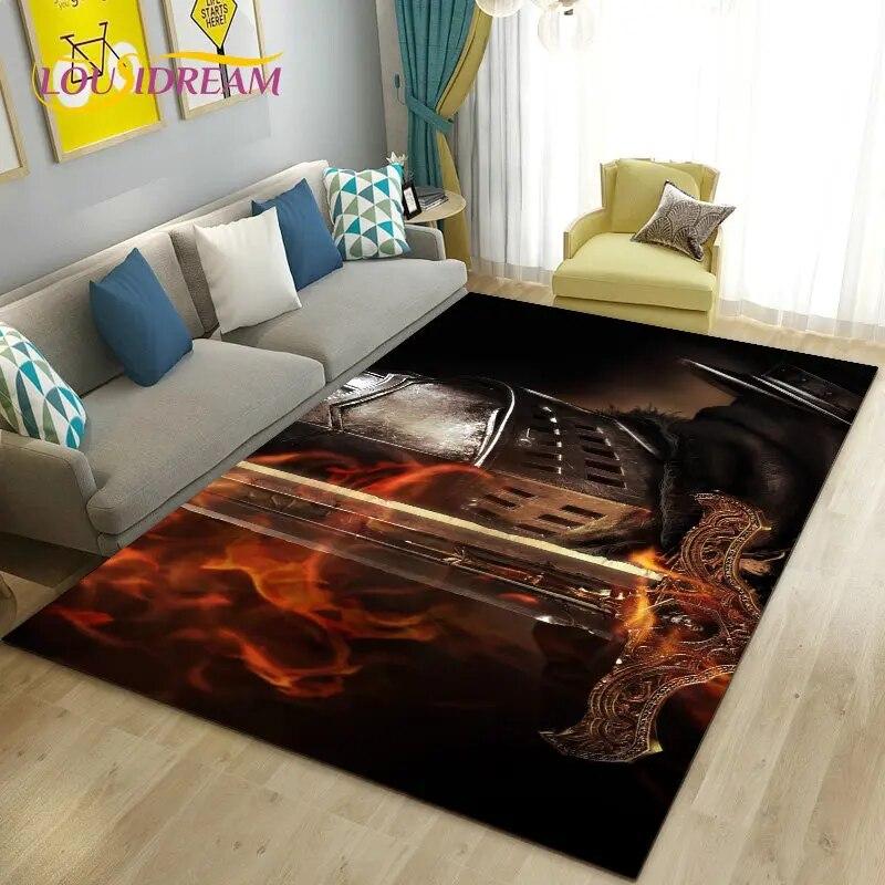 Cavalier Knight Templar Crusaders Game Area Rug Large,Carpet Rug for Living Room Bedroom Sofa Doormat Kitchen,Non-slip Floor Mat