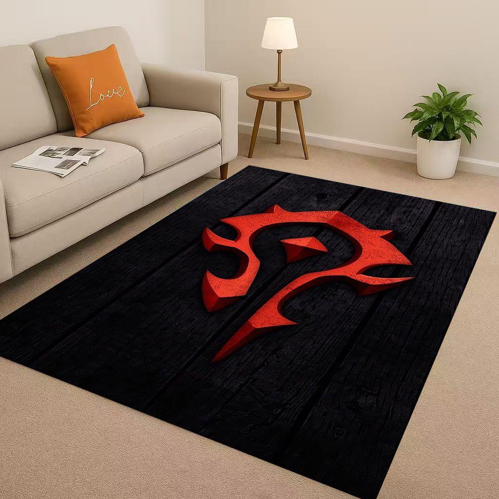 HD WOW World of Warcraft Game Demon Hunter Arthas Living Room Non-Slip Area Rug Carpet for Bedroom Playroom Sofa,Home Doormat