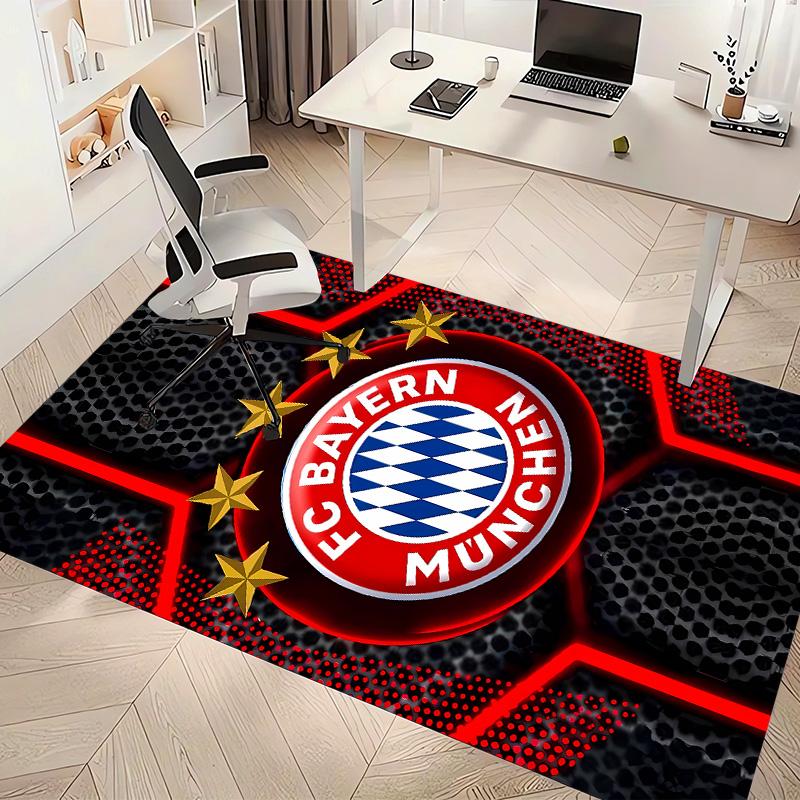 FC Bayern Munich Logo Printed Absorbent Washable Carpet, Non-Slip Bathroom Mats, Kitchen Rugs, Yoga Mat,Living Room Entrance, Camping Picnic Rugs